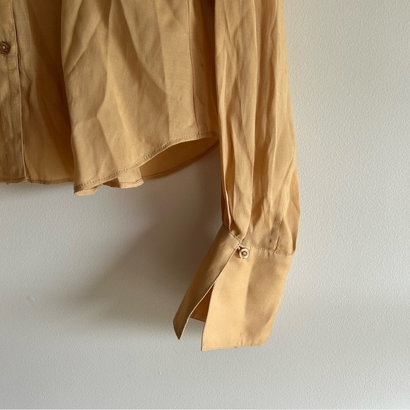 L'Académie Revolve The Bastina Top Button-Down Blouse Shirt Long Sleeve Sz L - Picture 4 of 8